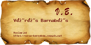 Vörös Barnabás névjegykártya